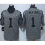 Men's Carolina Panthers #1 Cam Newton Nike Gray Gridiron 2015 NFL Gray Limited Jersey