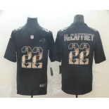 Men's Carolina Panthers #22 Christian McCaffrey 2019 Black Statue Of Liberty Stitched NFL Nike Limited Jersey