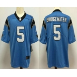 Men's Carolina Panthers #5 Teddy Bridgewater Light Blue 2020 Vapor Untouchable Stitched NFL Nike Limited Jersey