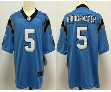 Men's Carolina Panthers #5 Teddy Bridgewater Light Blue 2020 Vapor Untouchable Stitched NFL Nike Limited Jersey