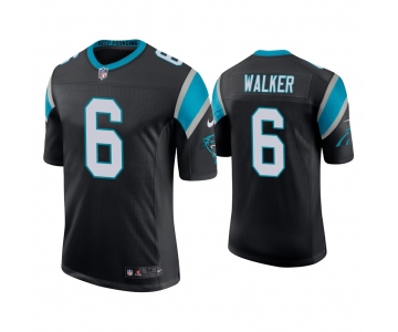 Men's Carolina Panthers #6 P.J. Walker Vapor Limited Black Nike Jersey