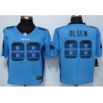 Men's Carolina Panthers #88 Greg Olsen Light Blue Strobe 2015 NFL Nike Fashion Jersey