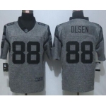 Men's Carolina Panthers #88 Greg Olsen Nike Gray Gridiron 2015 NFL Gray Limited Jersey