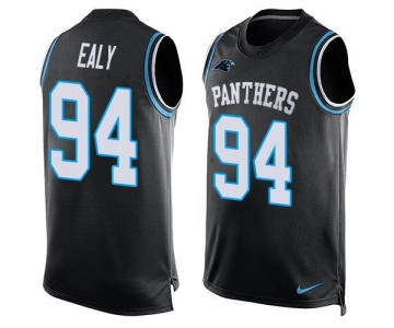 Men's Carolina Panthers #94 Kony Ealy Black Hot Pressing Player Name & Number Nike NFL Tank Top Jersey