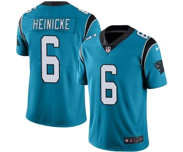 Men's Nike Carolina Panthers #6 Taylor Heinicke Limited Blue Alternate Vapor Untouchable Jersey