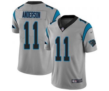 Men's Nike Panthers #11 Robby Anderson Silver Stitched NFL Limited Inverted Legend Jersey