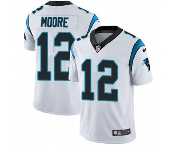 Nike Carolina Panthers #12 DJ Moore White Men's Stitched NFL Vapor Untouchable Limited Jersey