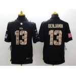 Nike Carolina Panthers #13 Kelvin Benjamin Salute to Service Black Limited Jersey