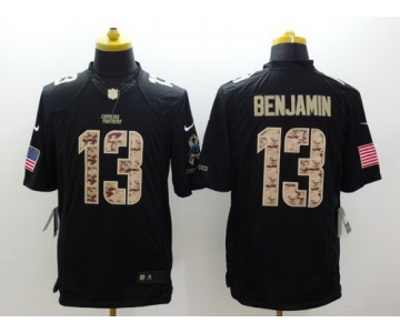 Nike Carolina Panthers #13 Kelvin Benjamin Salute to Service Black Limited Jersey