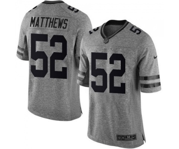 Nike Packers #52 Clay Matthews Gray Men's Stitched NFL Limited Gridiron Gray Jersey