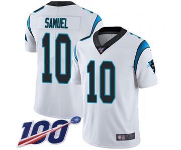 Nike Panthers #10 Curtis Samuel White Men's Stitched NFL 100th Season Vapor Limited Jersey