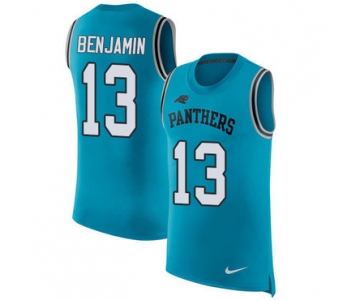 Nike Panthers #13 Kelvin Benjamin Blue Alternate Men's Stitched NFL Limited Rush Tank Top Jersey