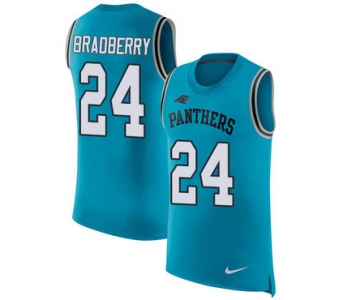 Nike Panthers #24 James Bradberry Blue Alternate Men's Stitched NFL Limited Rush Tank Top Jersey