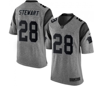 Nike Panthers #28 Jonathan Stewart Gray Men's Stitched NFL Limited Gridiron Gray Jersey