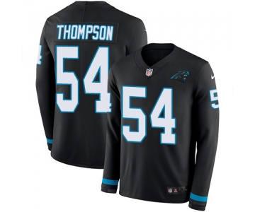 Nike Panthers #54 Shaq Thompson Black Team Color Men's Stitched NFL Limited Therma Long Sleeve Jersey