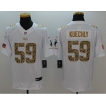 Nike Panthers #59 Luke Kuechly White Men's Stitched NFL Limited Salute to Service Jersey