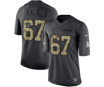 Nike Panthers #67 Ryan Kalil Black Men's Stitched NFL Limited 2016 Salute to Service Jersey