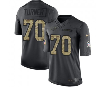 Nike Panthers #70 Trai Turner Black Men's Stitched NFL Limited 2016 Salute to Service Jersey