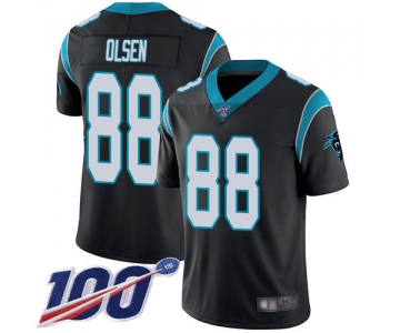 Nike Panthers #88 Greg Olsen Black Team Color Men's Stitched NFL 100th Season Vapor Limited Jersey
