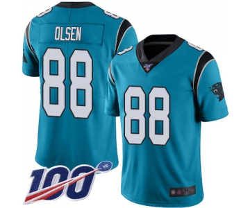 Nike Panthers #88 Greg Olsen Blue Alternate Men's Stitched NFL 100th Season Vapor Limited Jersey