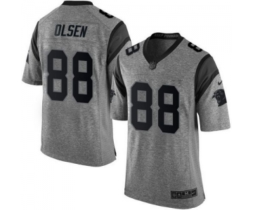 Nike Panthers #88 Greg Olsen Gray Men's Stitched NFL Limited Gridiron Gray Jersey