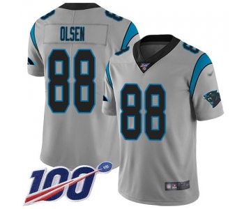 Nike Panthers #88 Greg Olsen Silver Men's Stitched NFL Limited Inverted Legend 100th Season Jersey