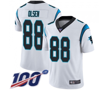 Nike Panthers #88 Greg Olsen White Men's Stitched NFL 100th Season Vapor Limited Jersey