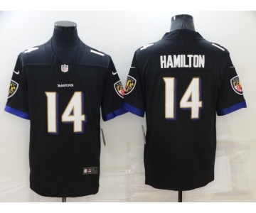 Men's Baltimore Ravens #14 Kyle Hamilton Black Vapor Untouchable Limited Stitched Jersey