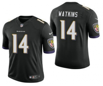 Men's Baltimore Ravens #14 Sammy Watkins Black 2021 Vapor Untouchable Stitched NFL Nike Limited Jersey