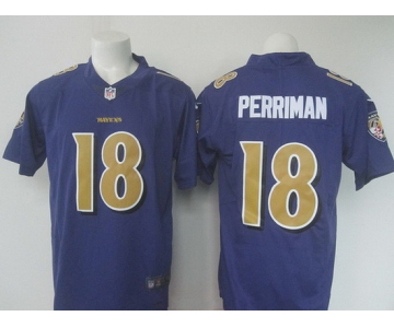 Men's Baltimore Ravens #18 Breshad Perriman Purple 2016 Color Rush Stitched NFL Nike Limited Jersey