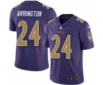 Men's Baltimore Ravens #24 Kyle Arrington Purple 2016 Color Rush Stitched NFL Nike Limited Jersey