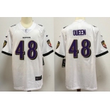 Men's Baltimore Ravens #48 Patrick Queen White 2020 Vapor Untouchable Stitched NFL Nike Limited Jersey