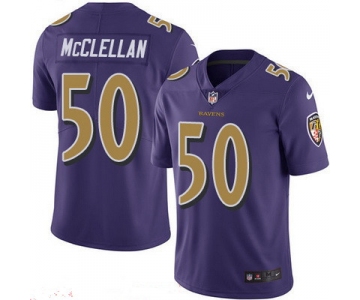 Men's Baltimore Ravens #50 Albert McClellan Purple 2016 Color Rush Stitched NFL Nike Limited Jersey