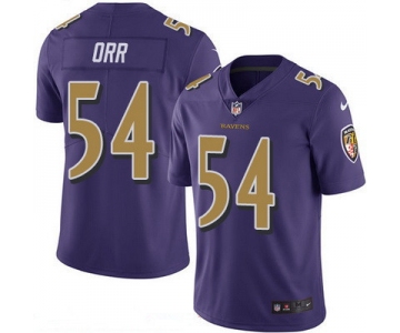 Men's Baltimore Ravens #54 Zach Orr Purple 2016 Color Rush Stitched NFL Nike Limited Jersey