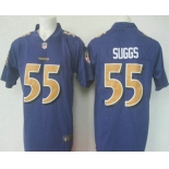Men's Baltimore Ravens #55 Terrell Suggs Purple 2016 Color Rush Stitched NFL Nike Limited Jersey