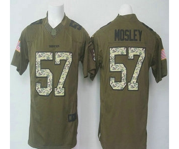 Men's Baltimore Ravens #57 C.J. Mosley Green Salute to Service 2015 NFL Nike Limited Jersey