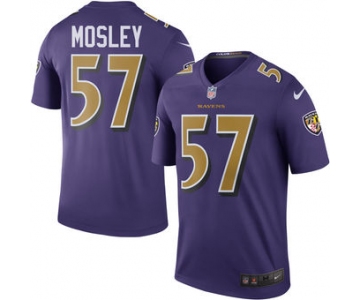 Men's Baltimore Ravens #57 C.J. Mosley Nike Purple Color Rush Legend Jersey