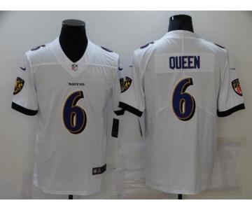 Men's Baltimore Ravens #6 Patrick Queen White 2021 Vapor Untouchable Stitched NFL Nike Limited Jersey