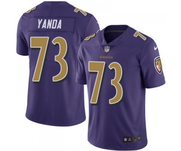 Men's Baltimore Ravens #73 Marshal Yanda Purple 2016 Color Rush Stitched NFL Nike Limited Jersey