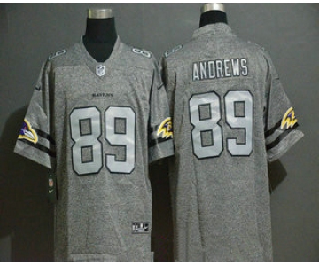 Men's Baltimore Ravens #89 Mark Andrews 2019 Gray Gridiron Vapor Untouchable Stitched NFL Nike Limited Jersey