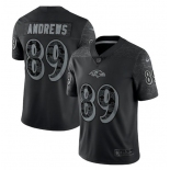 Men's Baltimore Ravens #89 Mark Andrews Black Reflective Limited Stitched Football Jersey