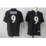 Men's Baltimore Ravens #9 Justin Tucker Black Alternate Stitched NFL Nike Game Jersey