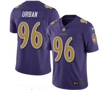 Men's Baltimore Ravens #96 Brent Urban Purple 2016 Color Rush Stitched NFL Nike Limited Jersey