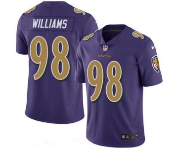 Men's Baltimore Ravens #98 Brandon Williams Purple 2016 Color Rush Stitched NFL Nike Limited Jersey