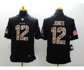 Nike Baltimore Ravens #12 Jacoby Jones Salute to Service Black Limited Jersey