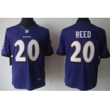Nike Baltimore Ravens #20 Rd Reed Purple Limited Jersey
