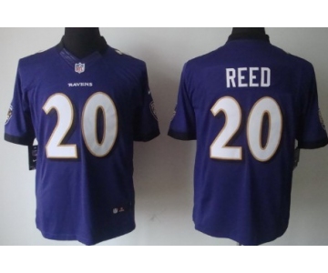 Nike Baltimore Ravens #20 Rd Reed Purple Limited Jersey