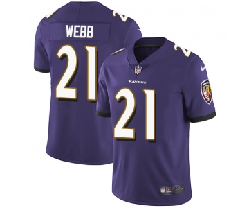 Nike Baltimore Ravens #21 Lardarius Webb Purple Team Color Men's Stitched NFL Vapor Untouchable Limited Jersey