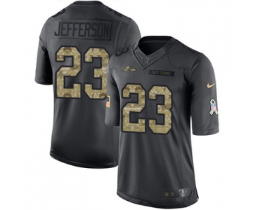 Nike Baltimore Ravens #23 Tony Jefferson Black Men's Stitched NFL Limited 2016 Salute to Service Jersey