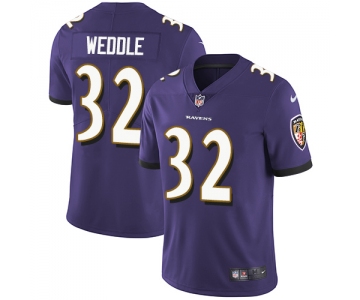 Nike Baltimore Ravens #32 Eric Weddle Purple Team Color Men's Stitched NFL Vapor Untouchable Limited Jersey